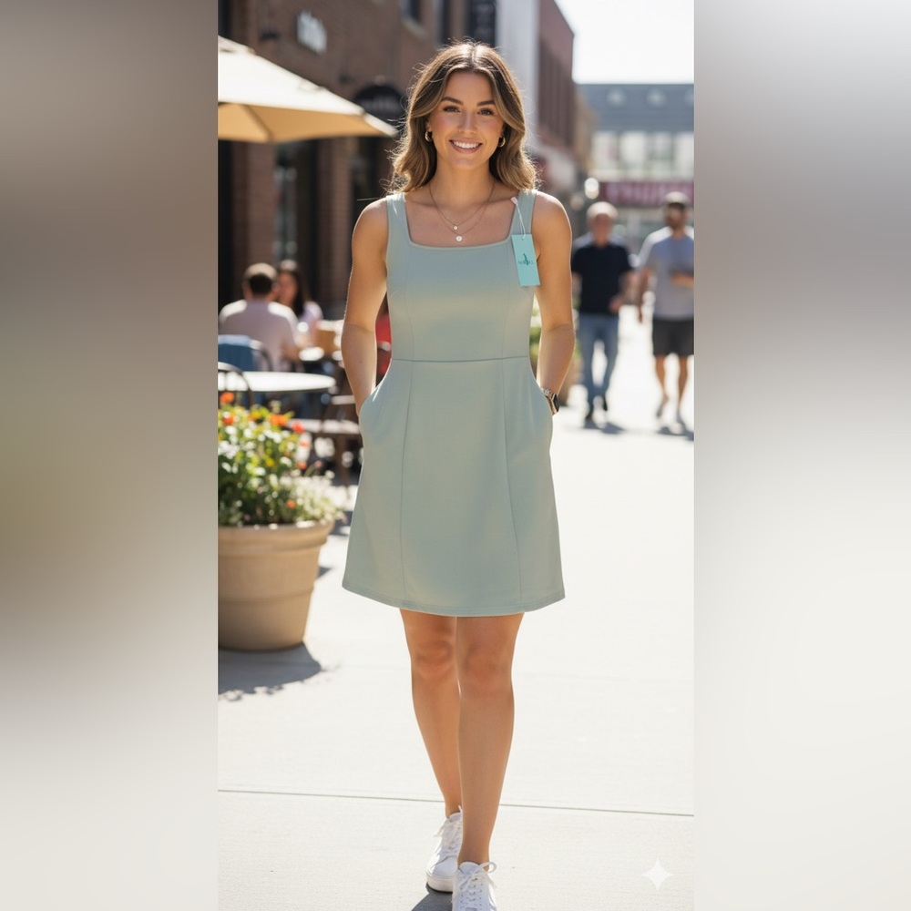 Sleek Green Mini Dress